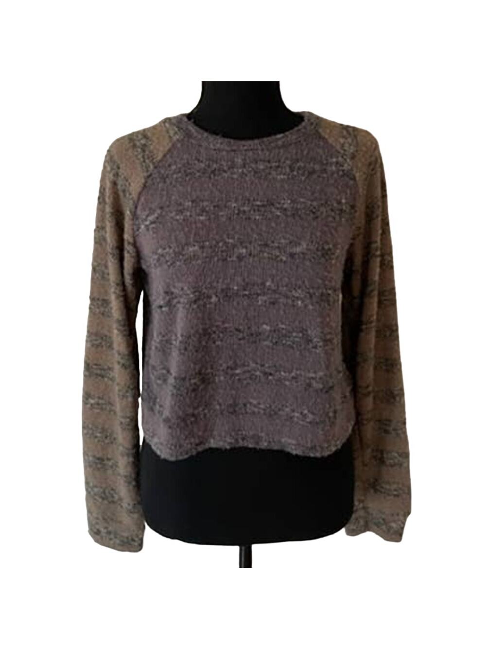 VINTAGE HAVANA Lightweight Sweater Purple Tan Size Medium